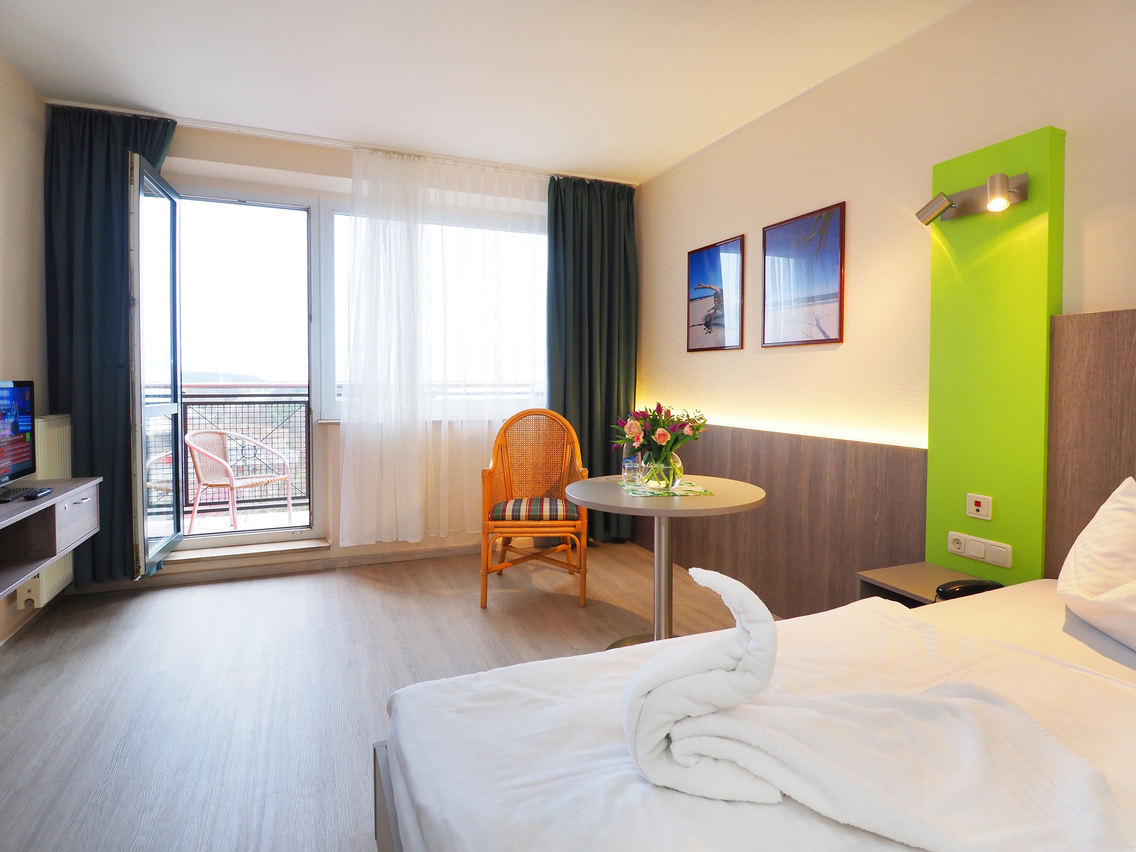 Einzelzimmer der Rehaklinik Usedom