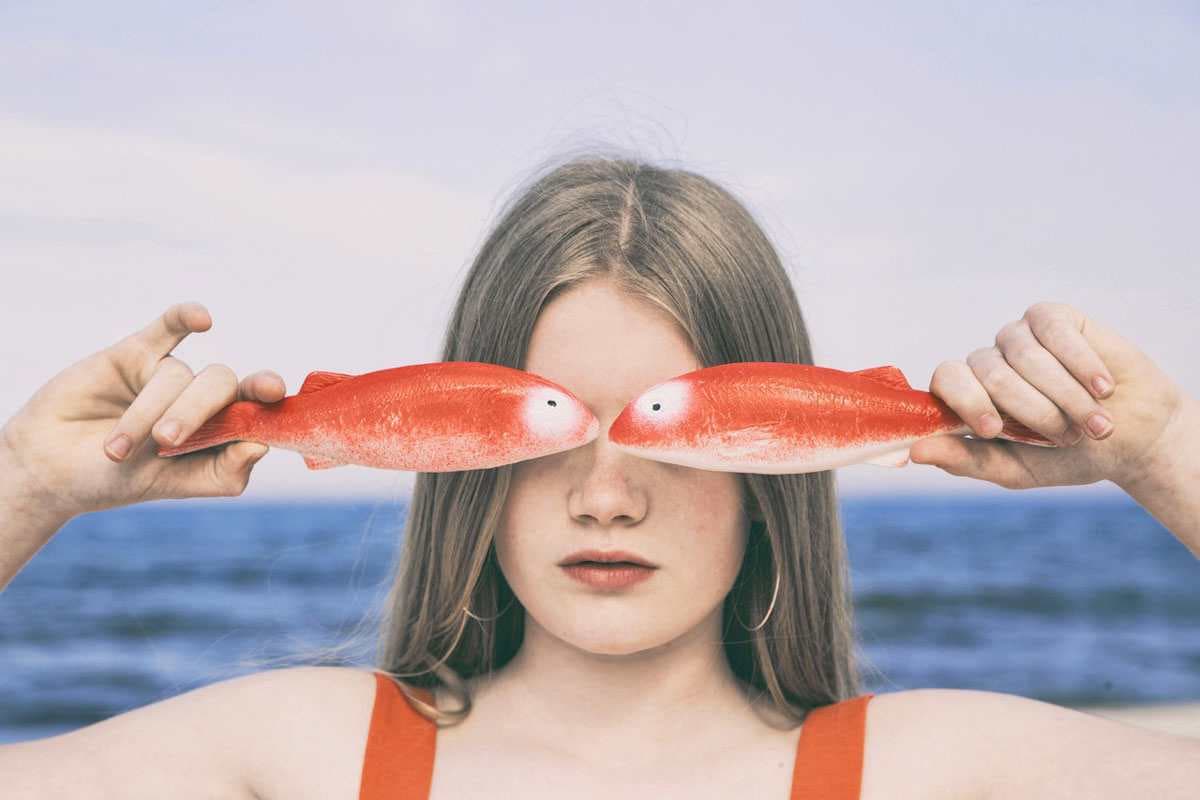 Fotografie Mädchen am Strand