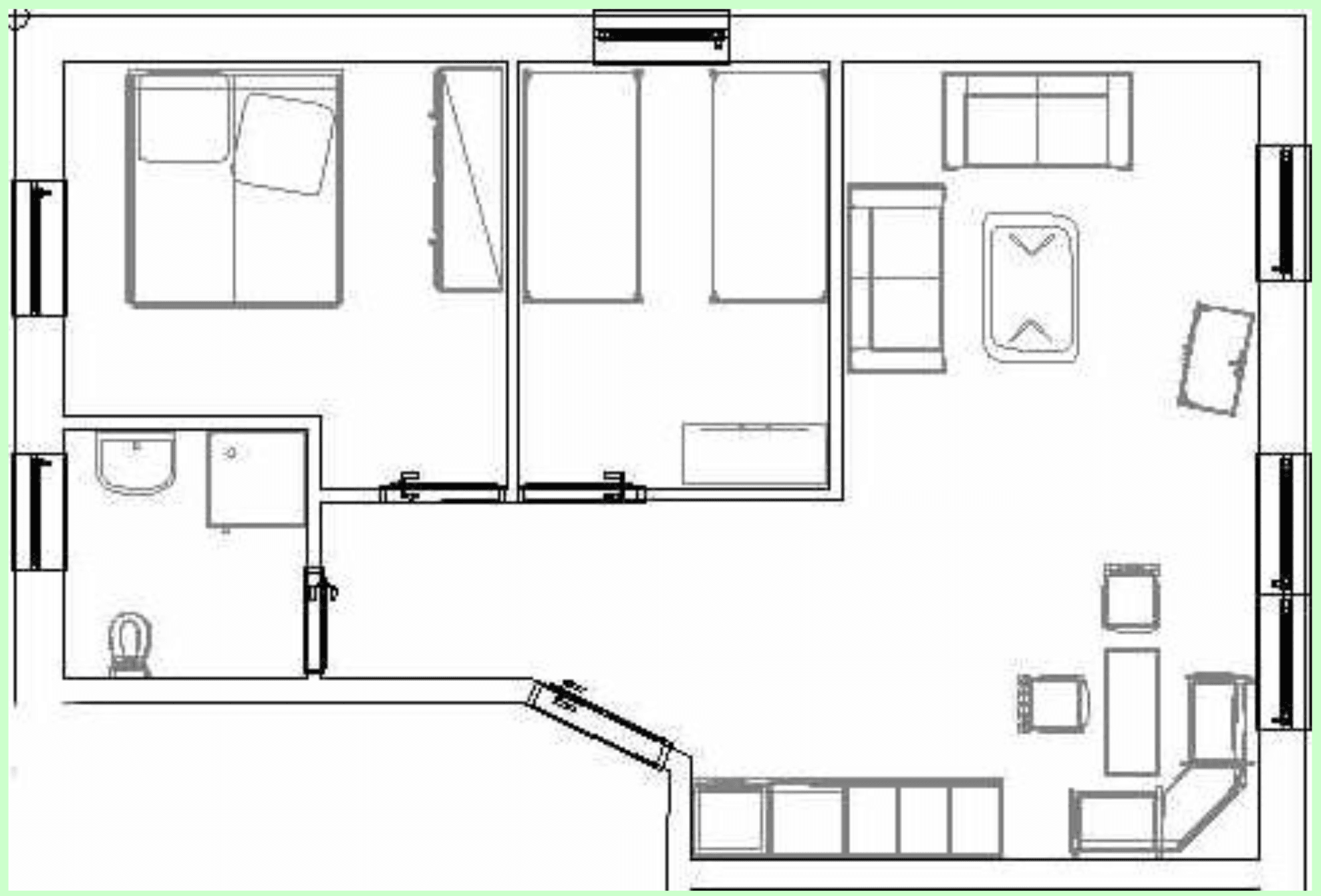 Grundriss einer Wohnung.