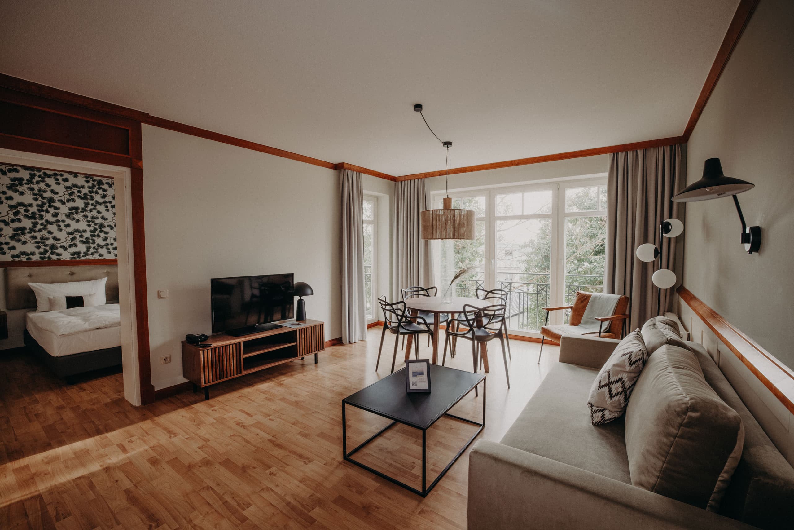 Wohnzimmer in der Villa Usedom
