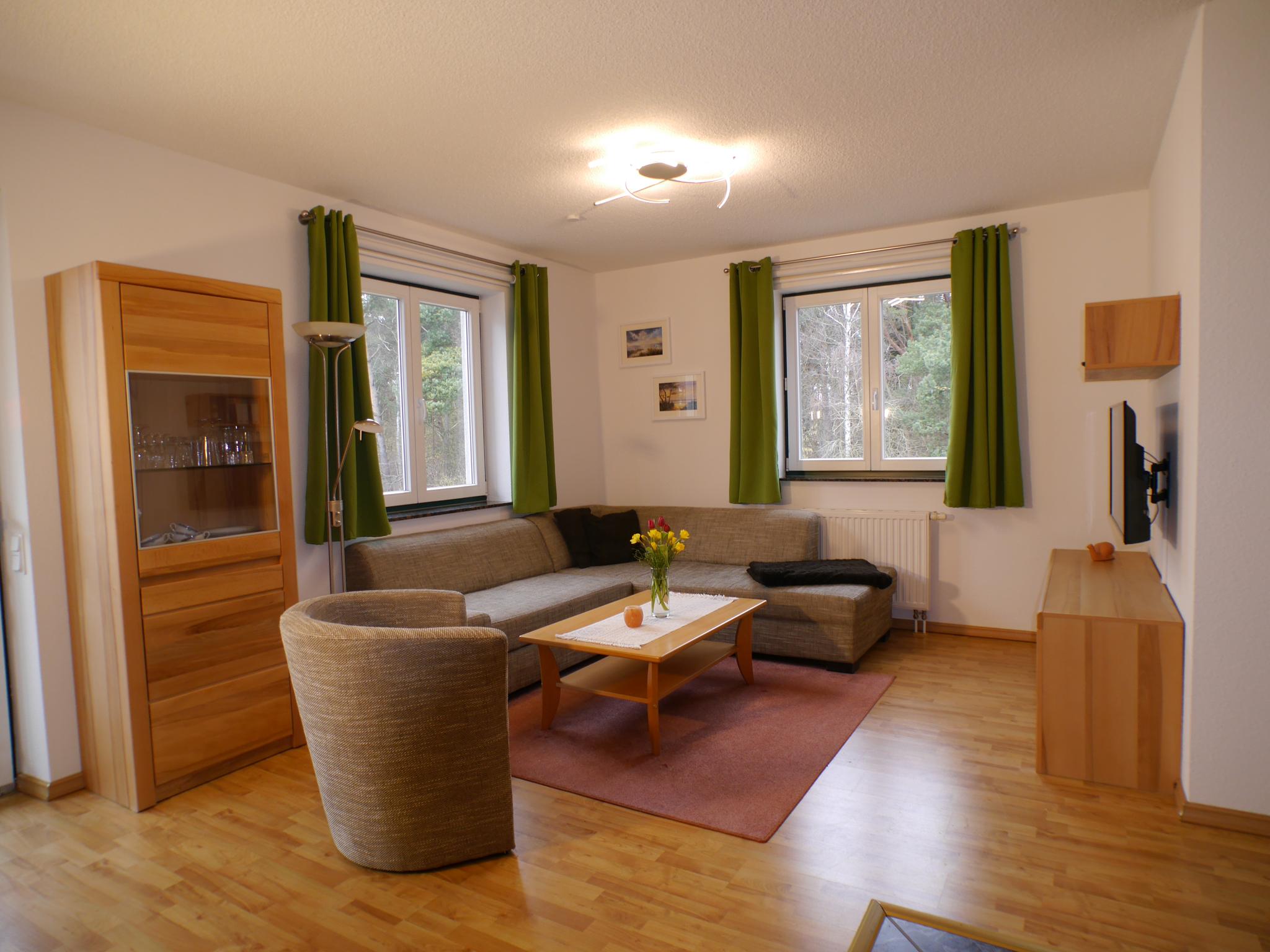 wohnzimmer ferienwohnung roggow