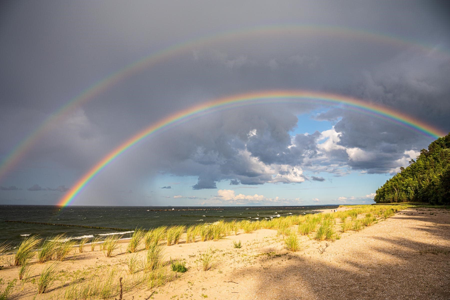 Regenbogen am Strand