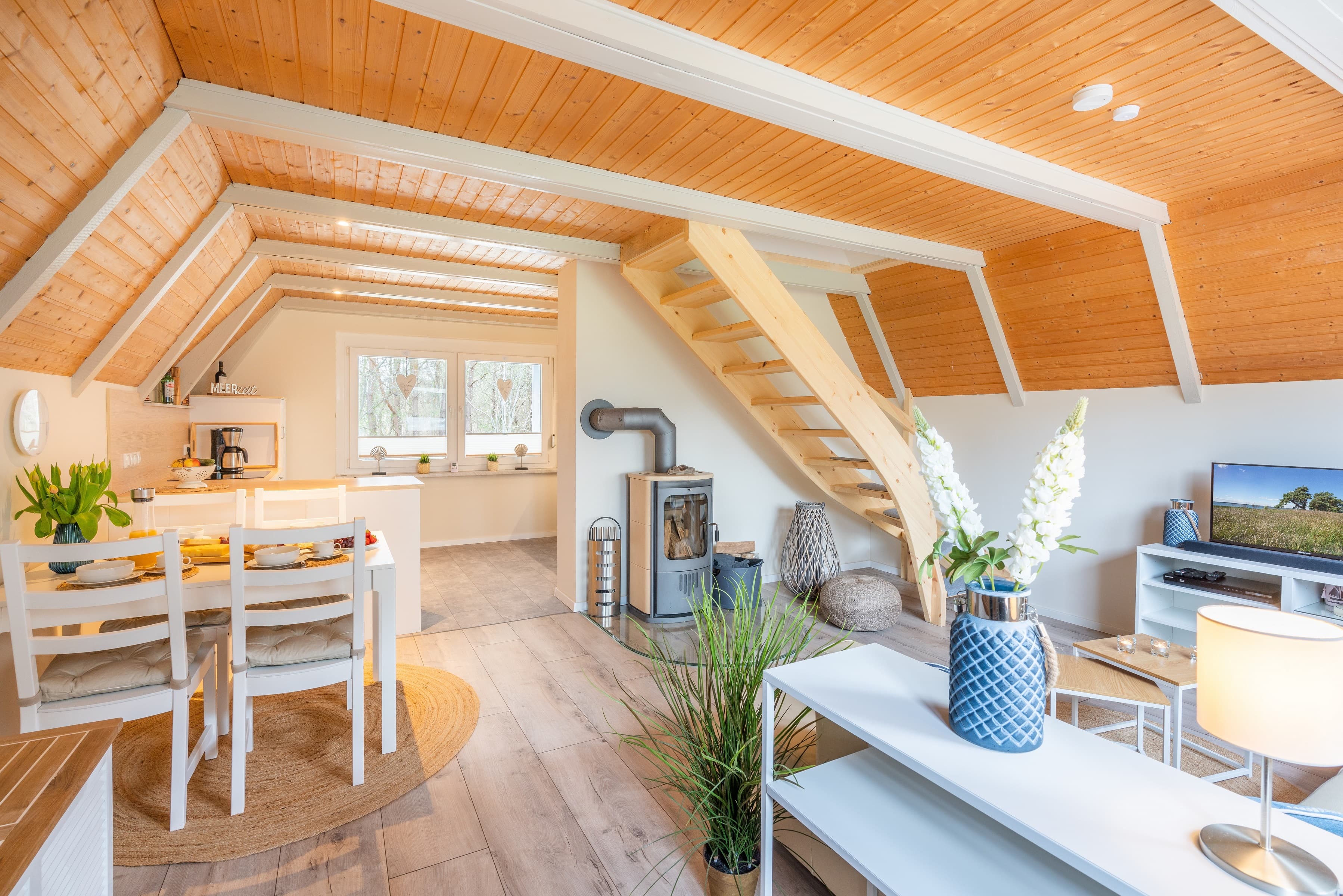 Ferienwohnung mit Ess- und Wohnbereich