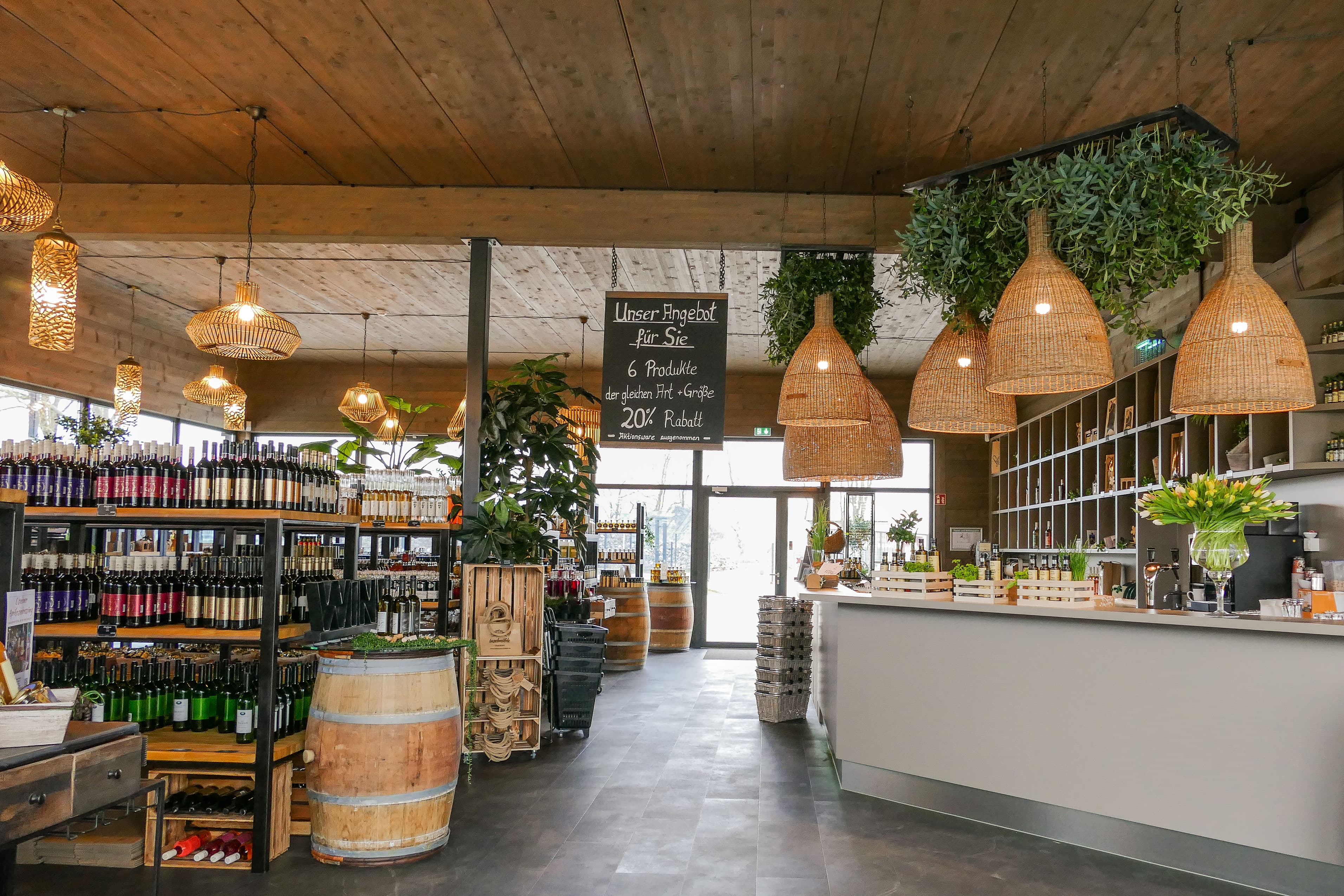 Blick in den Verkaufsraum der Inselmühle Usedom