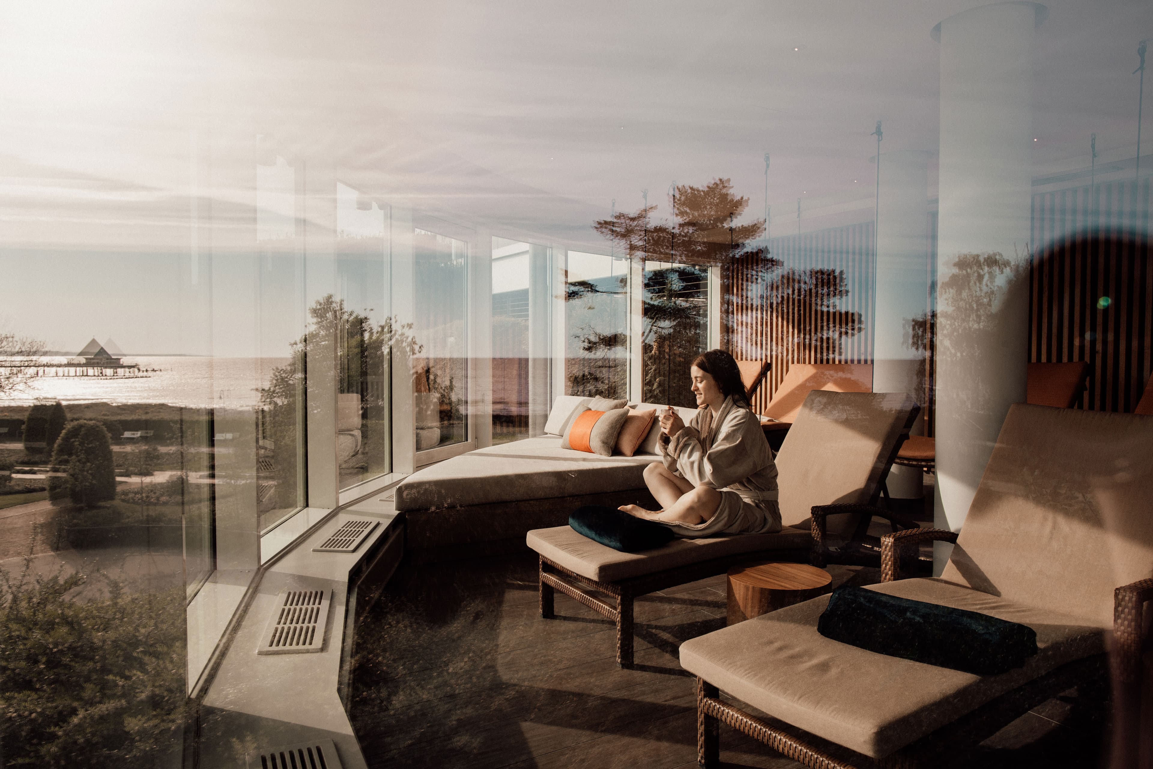 Panorama-Ruheraum mit Ostseeblick