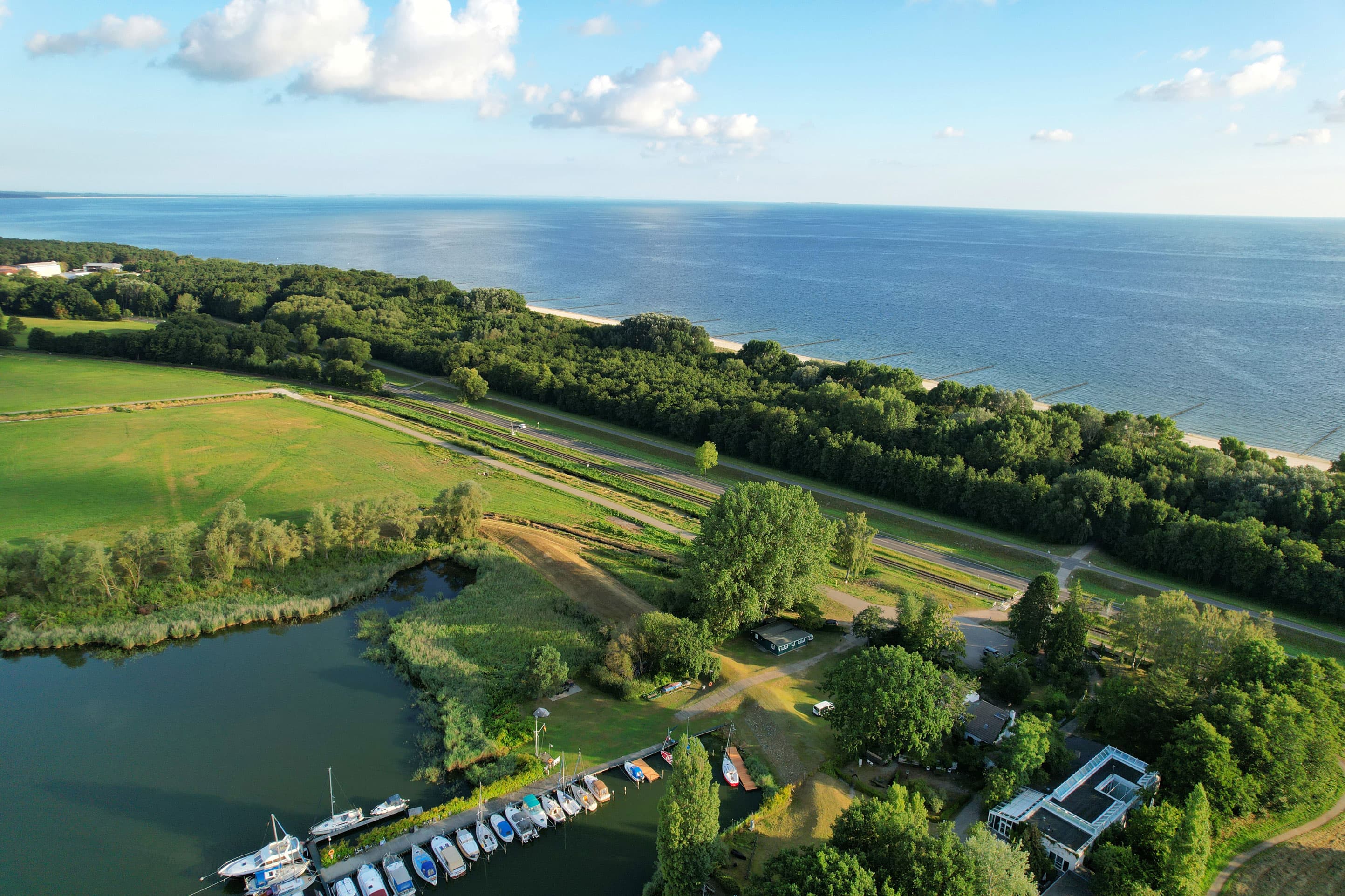 Lüttenort ist die schmalste Stelle der Insel Usedom.