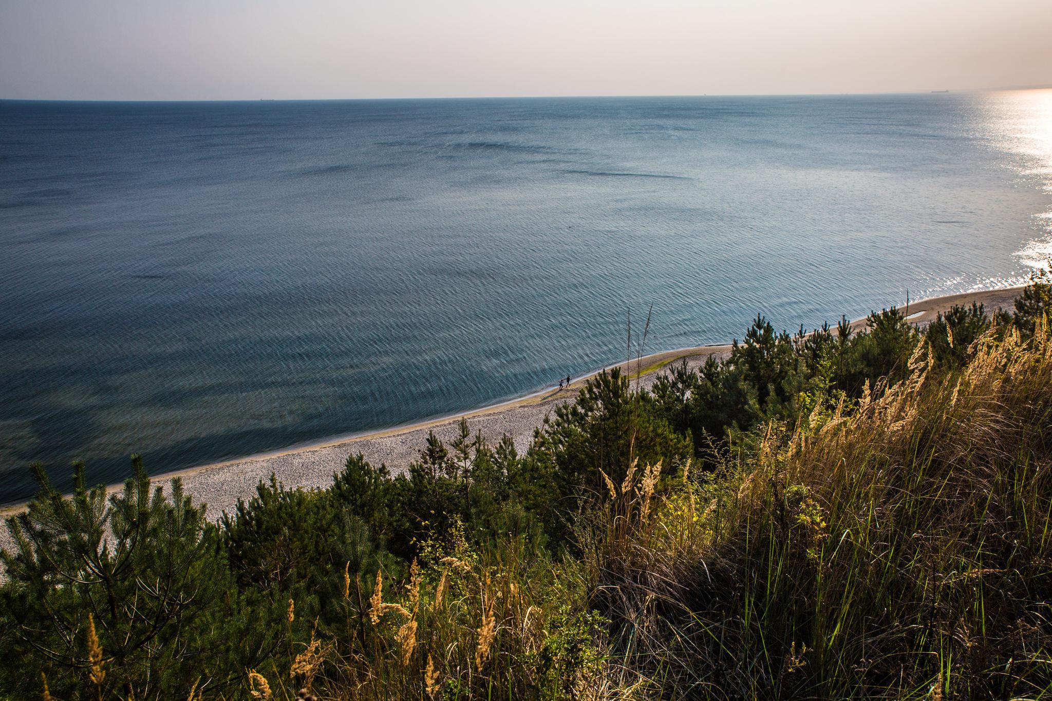 Blick auf die Ostsee von der Steilküste im Ostseebad Ückeritz auf Usedom 