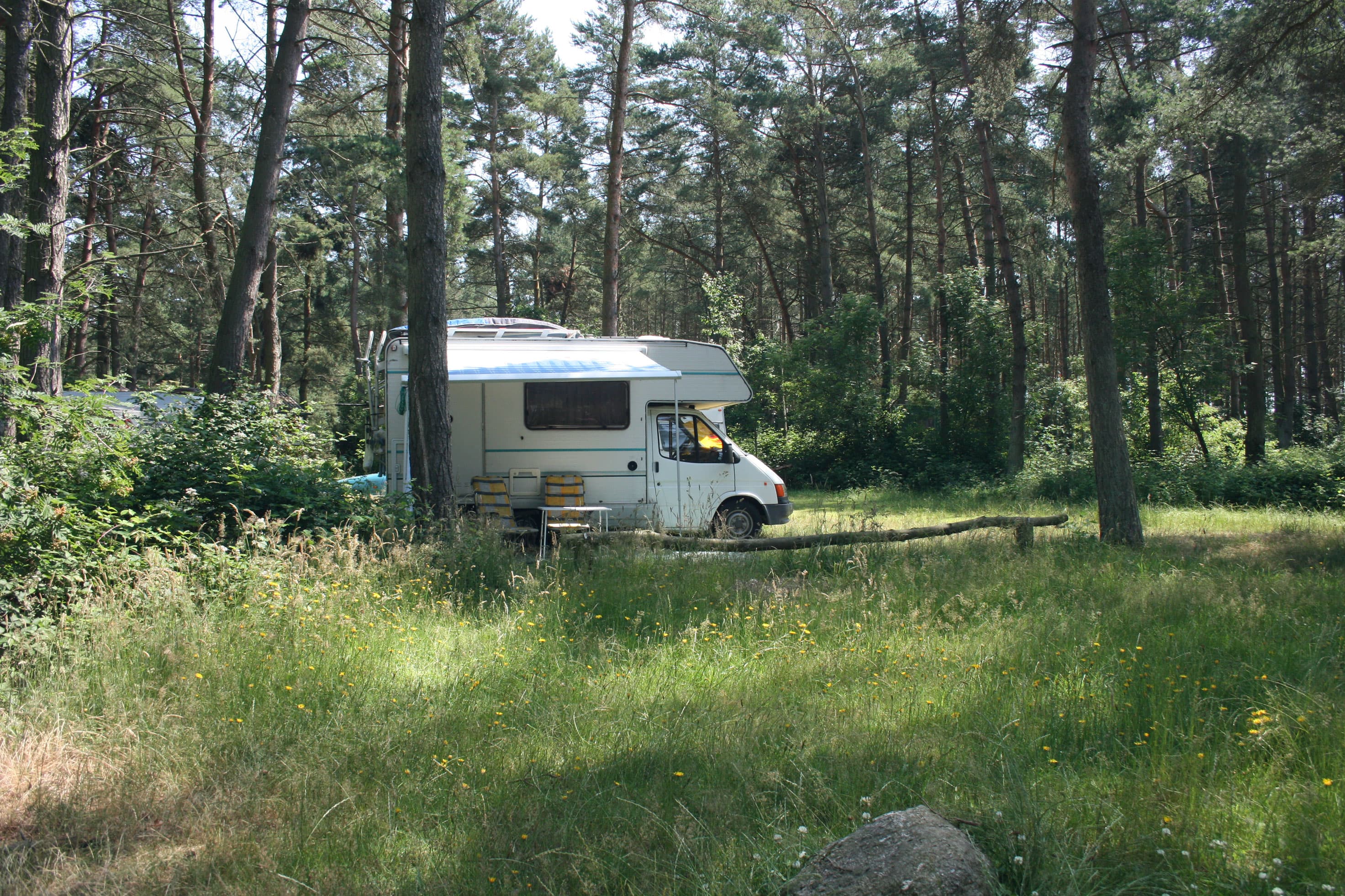 Wohnmobil im Wald
