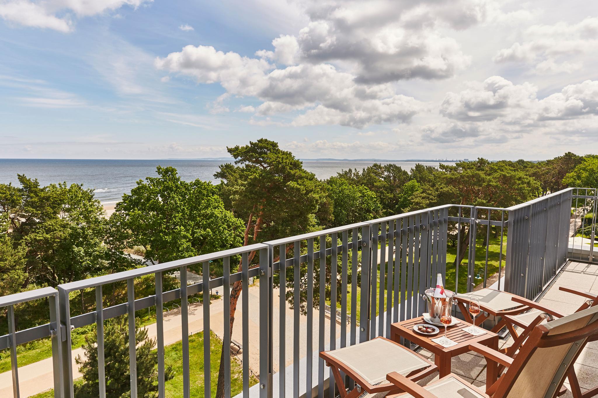 Blick vom Balkon auf die Ostsee