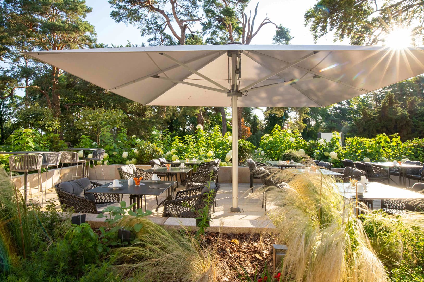 Hotelgarten- und terrasse