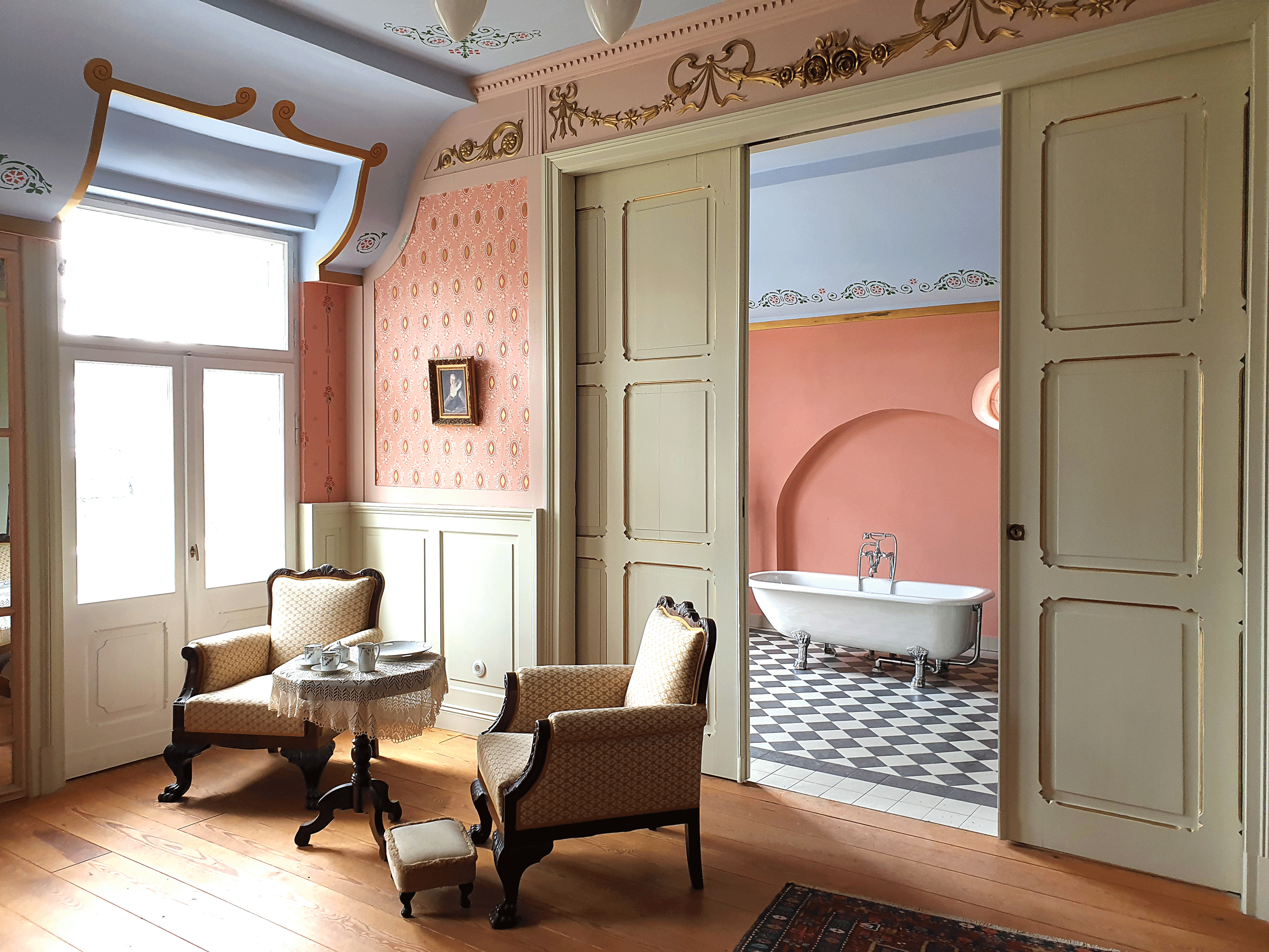 Ausstellungsraum im Schloss Stolpe