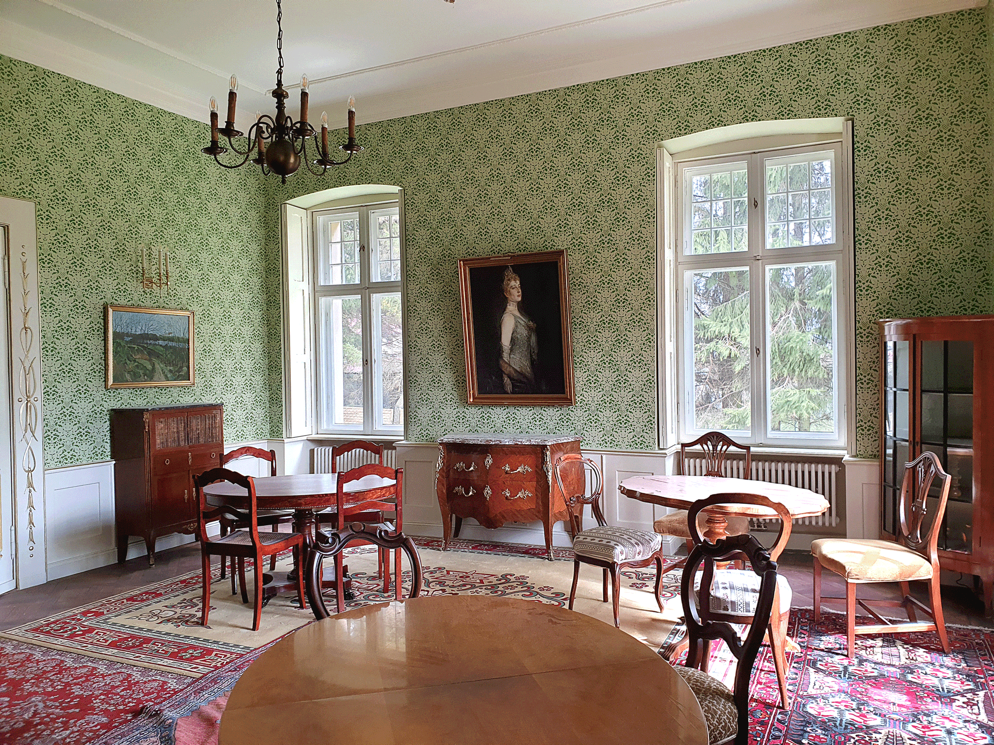 Grüner Salon im Schloss Stolpe