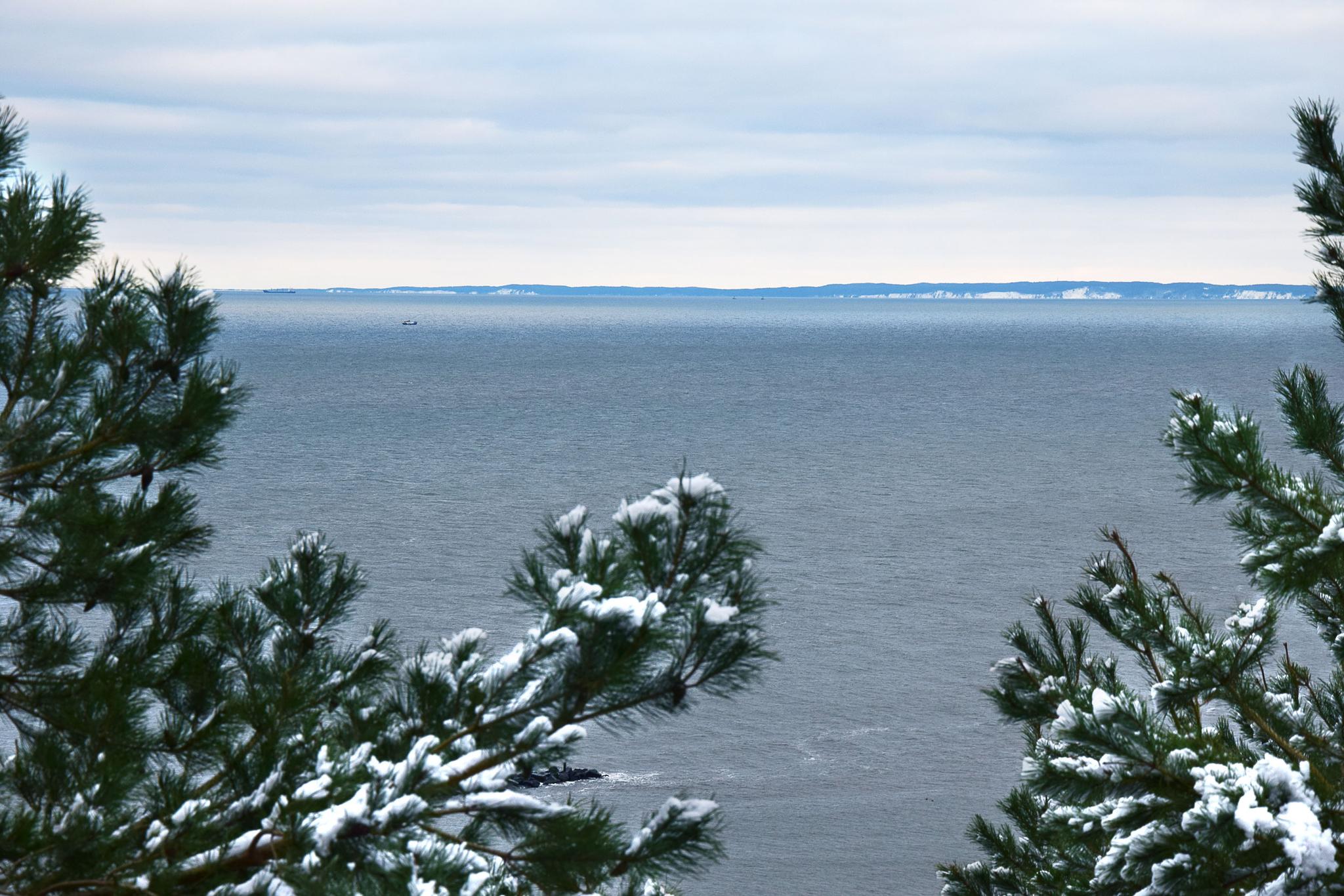 Blick auf die Ostsee im Winter