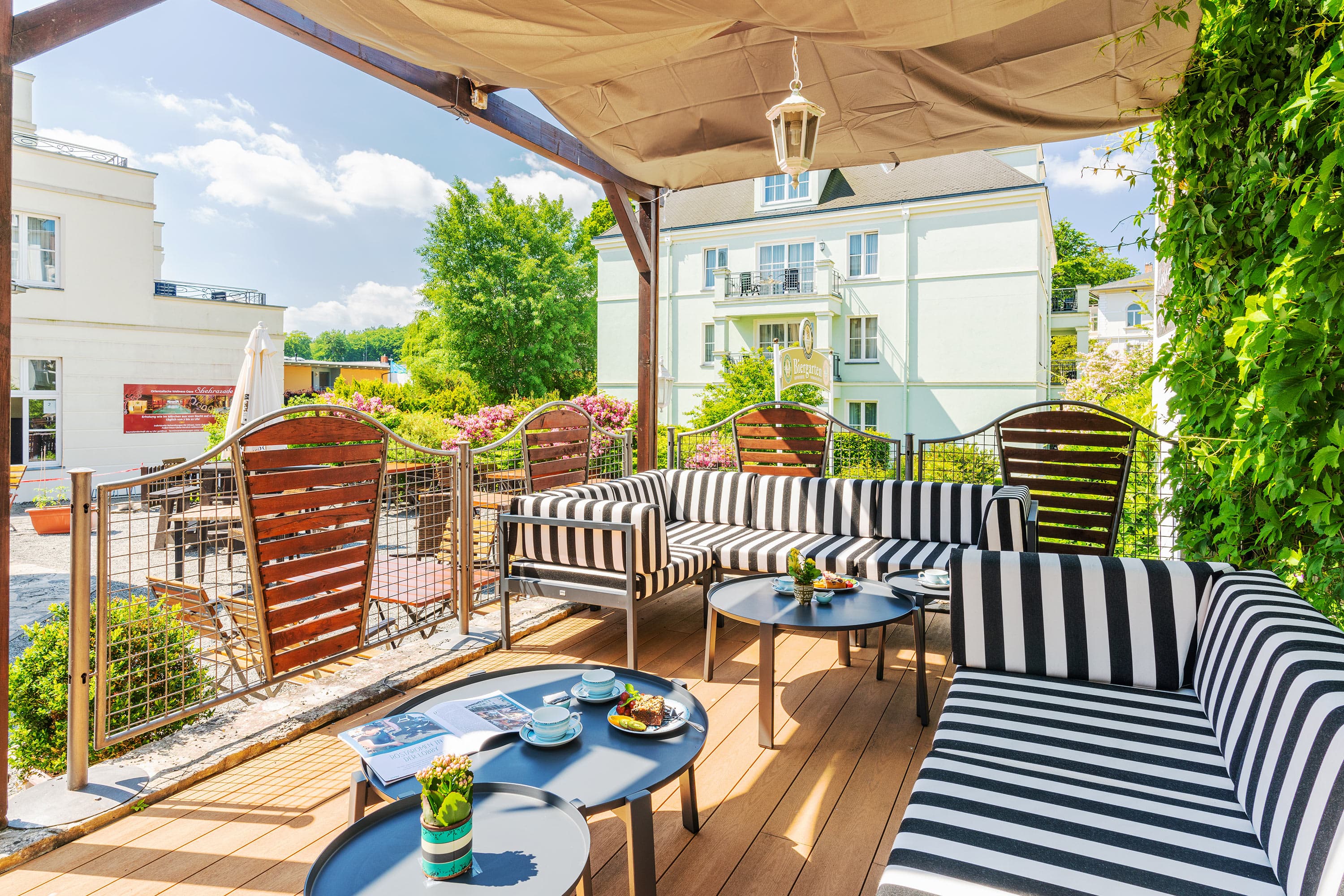 Terrasse im Usedomer Röstwerk