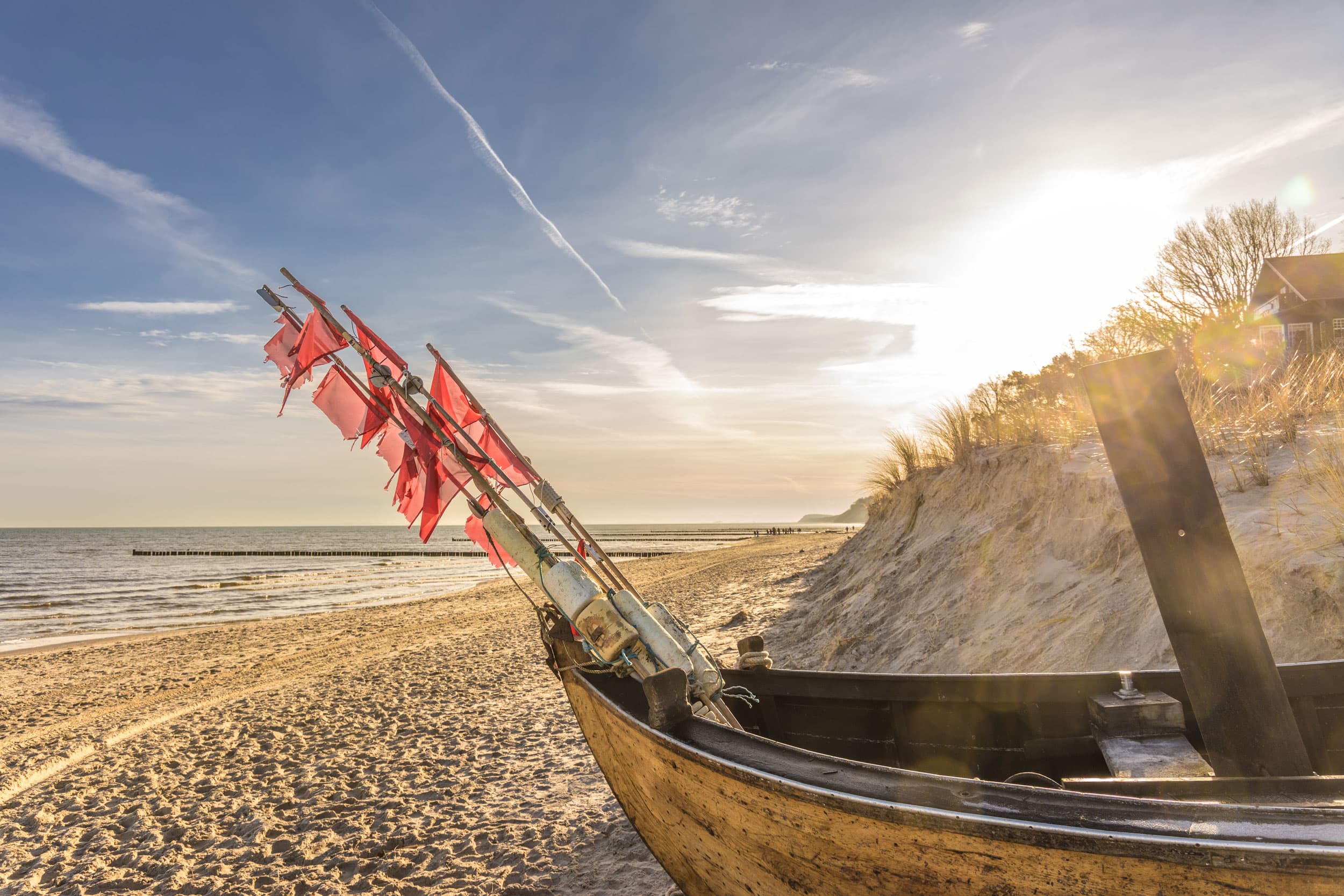 Fischerboot am Strand