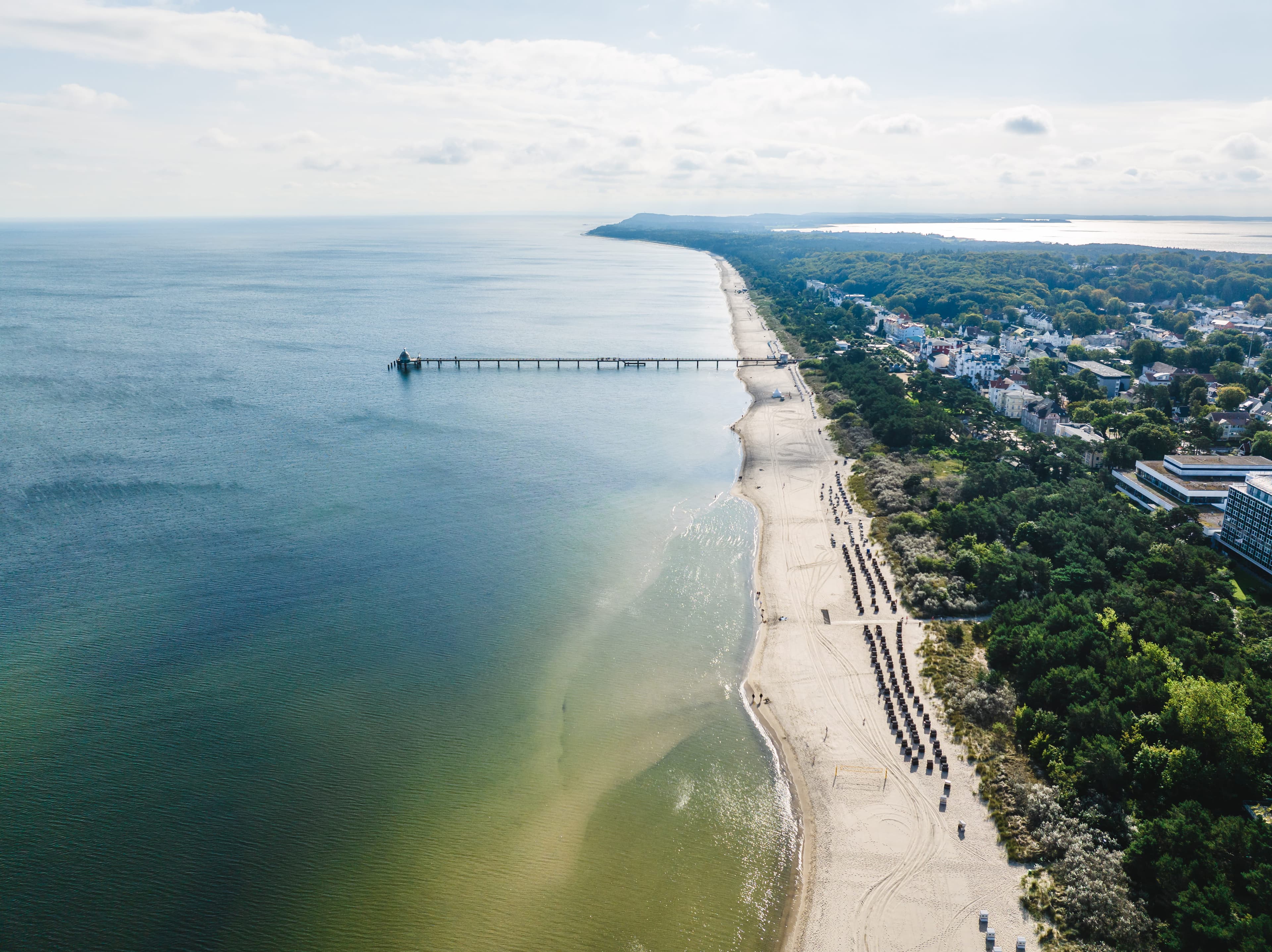 Der Strand und die Seebrücke von Zinnowitz